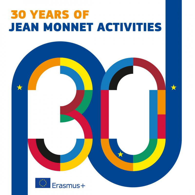 Imagen conmemorativa sobre los 30 años de las actividades Jean Monnet