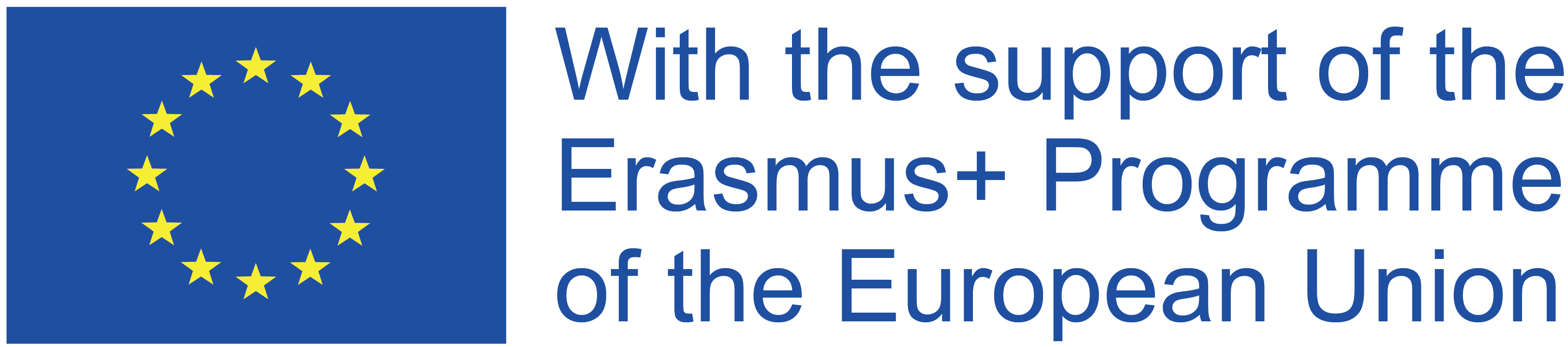 Logo Erasmus+ with the support