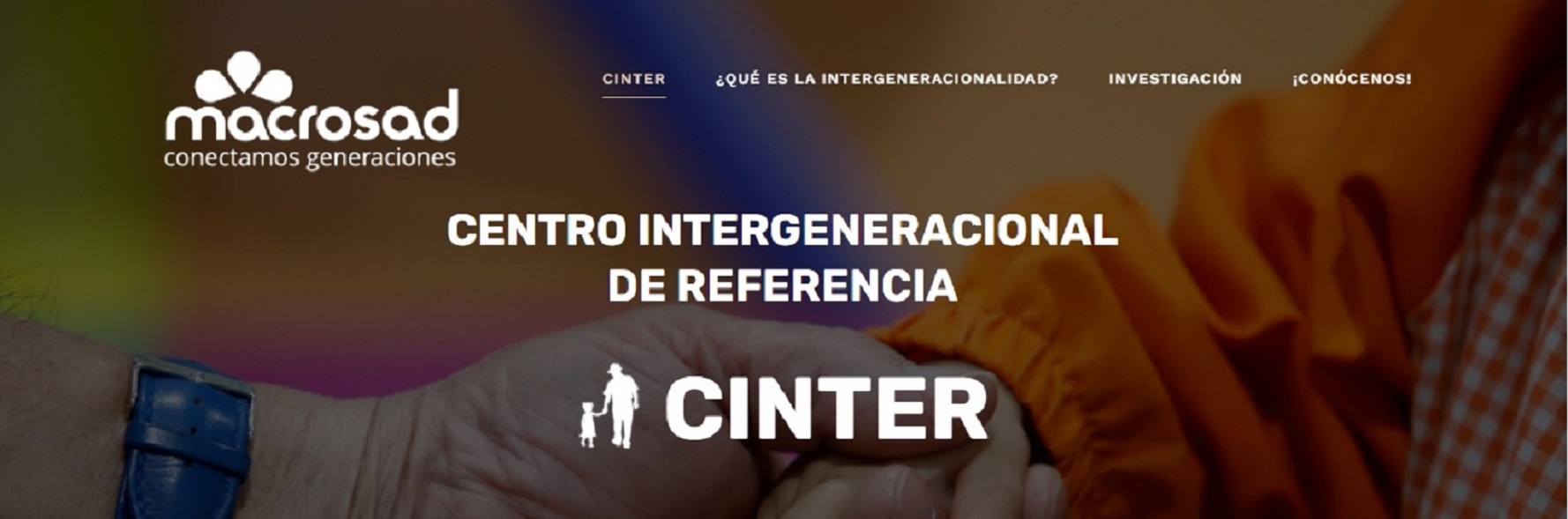 Captura de pantalla de la nueva web del Centro Intergeneracional de Referencia de Macrosad