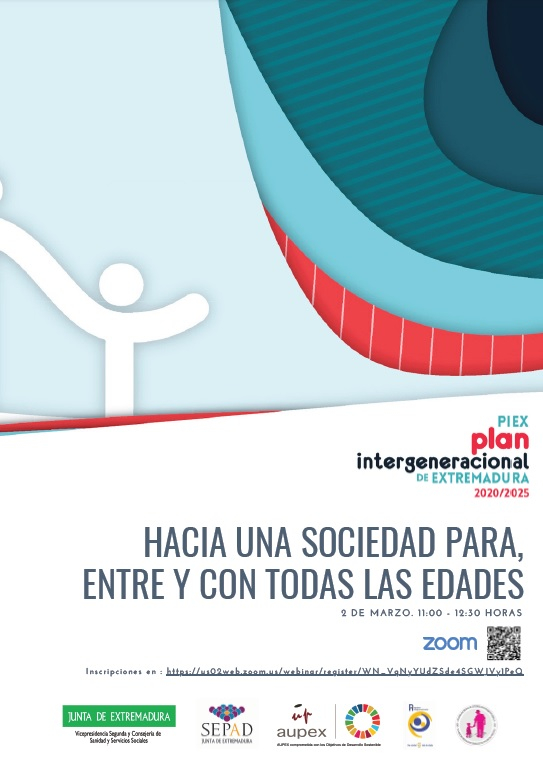 Portada del programa de presentación del Plan Intergeneracional de Extremadura Portada del programa de presentación del Plan Intergeneracional de Extremadura